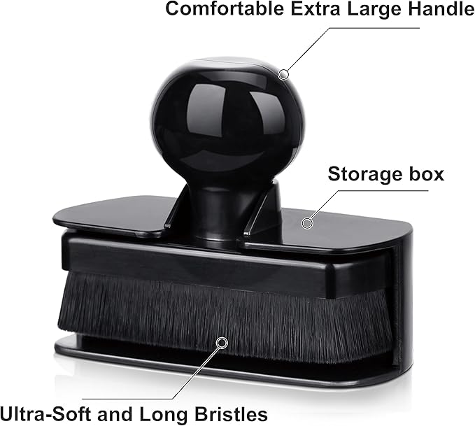 Large Tire Shine Applicator & Bendable Wheel Brush Set for Detailing Cleaning and Tire Shine,Automotive Tire Dressing Applicator Brush with Storage Stand for Tire Detailing & Car Wash Kit,Black-4pcs