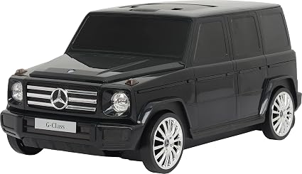 Best Ride On Cars Mercedes G-Class Suitcase Ride On Push Car, Carry-On Luggage for Travel, Realistic Car Look, Inbuilt S