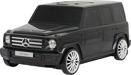 Best Ride On Cars Mercedes G-Class Suitcase Ride On Push Car, Carry-On Luggage for Travel, Realistic Car Look, Inbuilt S