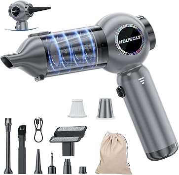 houscly Car Vacuum Cordless Mini Handhled 4-in-1 High Power Cleaner 25000Pa