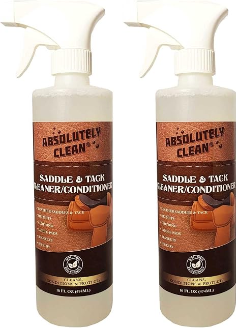 Absolutely Clean Amazing Saddle Soap Spray for Leather Cleaning & Tack Cleaner and Conditioner - Cleans Helmets, Clothin