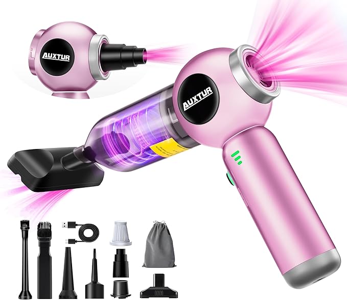 Handheld Vacuum Cleaner Cordless - 17500PA Strong Suction Rechargeable, 3-Speed Adjustable Portable Mini Dust Buster for Pet Hair, Car Detailing, Home, Office & Car Cleaning