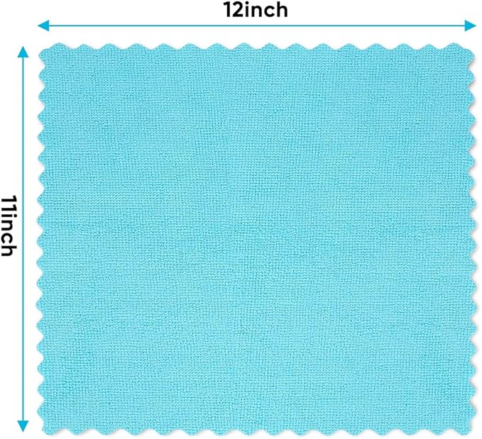 Orighty Microfiber Cleaning Cloth, 10 Pack Highly Absorbent Cleaning Rags, Household Cleaning Supplies, Reusable Lint Free Cloths Microfiber Rag for House, Kitchen, Car Care, 12x11 inch, Multicolor
