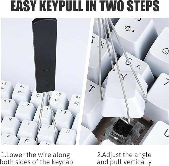 8 Piece Keyboard Keycap Remover, Switch Puller Set with Precision Tweezers and Cleaning Brushes, Keyboard Cleaning Kit Tool for Mechanical, Maintenance Kit for Deep Cleaning and Easy Component Removal