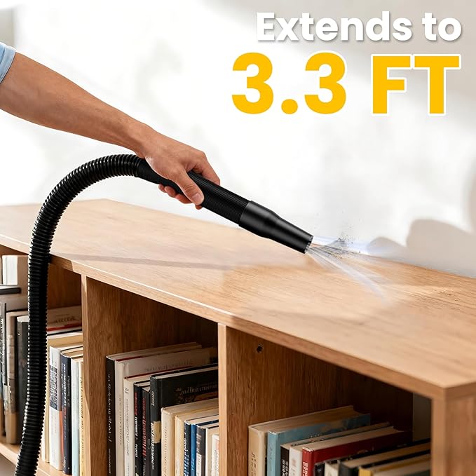 Cordless Vacuum for Dewalt Battery, 5 in 1 Lightweight Handheld Vacuum Cleaner with 500W Powerful Motor, 46 CFM Portable Hand Vacuum with Filtration HEPA for Floor, Carpet(Battery Not Included)