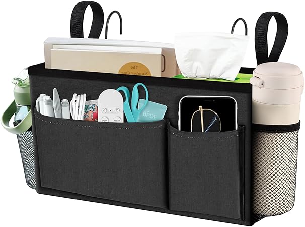 BlissTotes Bedside Caddy, Dorm Storage with Pockets, Bunk Bed Accessories