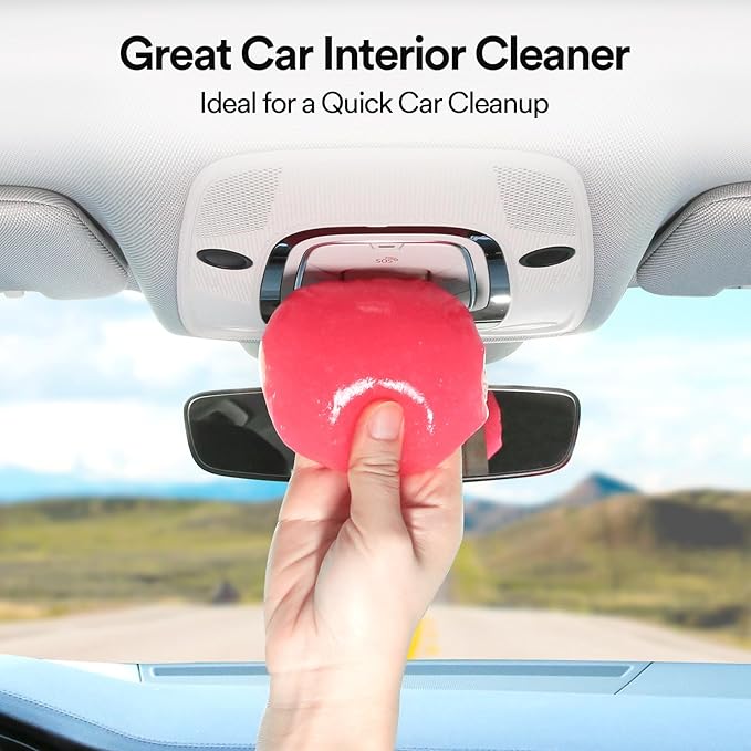 PULIDIKI Car Cleaning Gel Car Cleaning Putty Car Putty Auto Detailing Tools Car Slime Cleaner Dust Cleaning Gel for Car Interior Cleaner Car Cleaning Supplies Car Accessories Pink (2Pack)