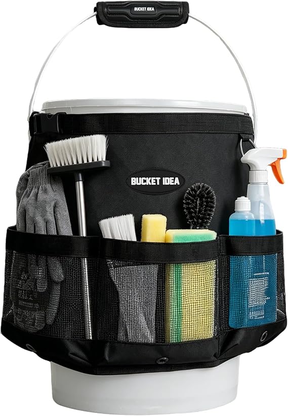 MELOTOUGH Bucket Car Wash Tool Organizer Fits 5 Gallon Water-Resistant