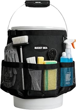 MELOTOUGH Bucket Car Wash Tool Organizer Fits 5 Gallon Water-Resistant