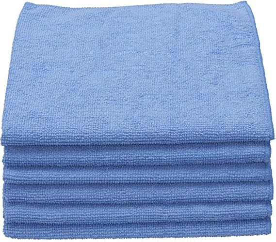 Unger 16” x 16” Microfiber Ultra-Absorbent Cloths, 6 Pack, Trap and Hold Dust and Dirt, All-Purpose Scrubbing Cloths, Ho