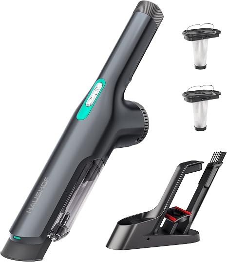 HAUSHOF Handheld Vacuum Cordless, 120W Brushless Motor, lightweight, Portable, Fast-Charging Hand Vac with 12000Pa Power