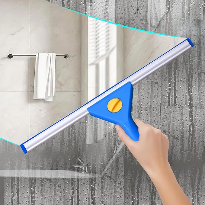Professional Window Cleaning kit, 2-in-1 Window Squeegee with 78" Extension Poles, Suitable for Indoor & Outdoor Window, High Glass, High Windows, Multi-Purpose Car Windshield Cleaning