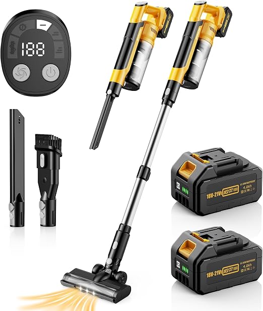 Cordless Stick Vacuum Cleaner V1, 8000mAh, 2 Batteries, 700W Brushless - Cleanova