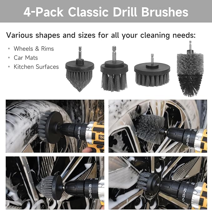 Car Detailing Kit, Car Detailing Brush Set, Car Cleaning Kit, Auto Detailing Tools for Interior Exterior Wheels, Professional Car Wash Accessories with Windshield Cleaning Tool and Storage Box(Grey)