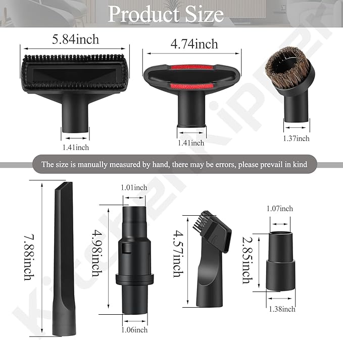 1 1/4" (32mm) Vacuum Attachments Compatible with Shark Navigator Lift-Away NV350, NV352, NV360, NV500 NV501, Rocket HV300 HV301 HV322 Series Vacuum, for Home and Automotive Cleaning