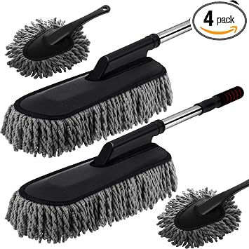 4 Pack Microfiber Car Duster Exterior Scratch Free, Gray