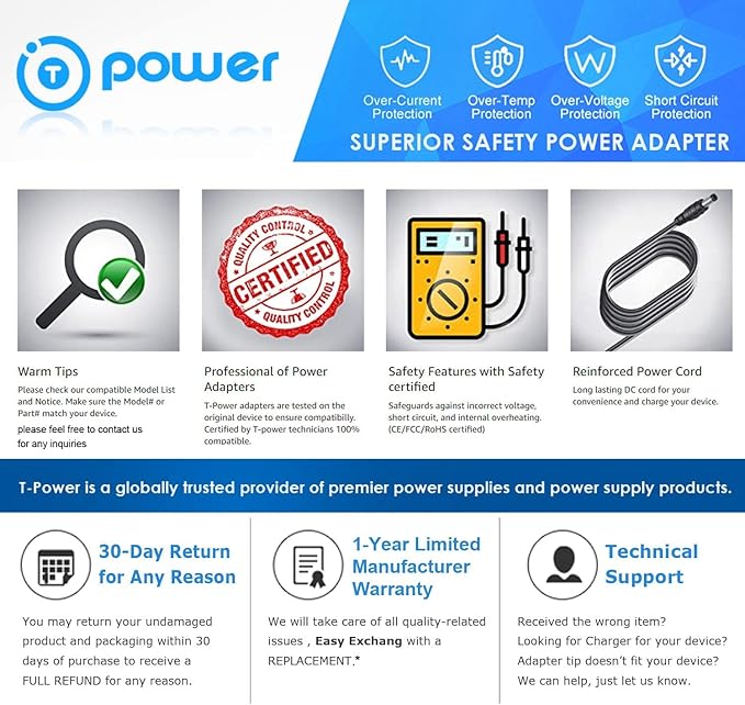 T POWER 5V Charging Cord for Bymore Fabric Shaver Sweater Shaver and Popchose Lint Remover Fuzzs Pills Pilling Trimmer Replacement Ac Dc Adapter Car Charger Power Supply Cord
