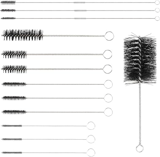 12 Pcs 61820 Car Engine Cleaning Detailing Brush Kit - Motor Engine Alternators Bay Stainless Steel Wire Brass Nylon Pol