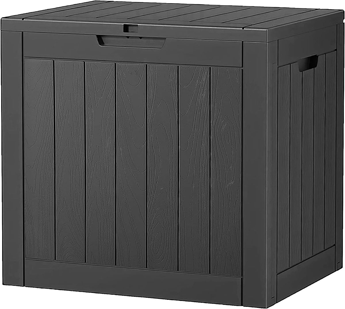 35 Gal Outdoor Storage Box Waterproof Lockable,Deck Box,Black