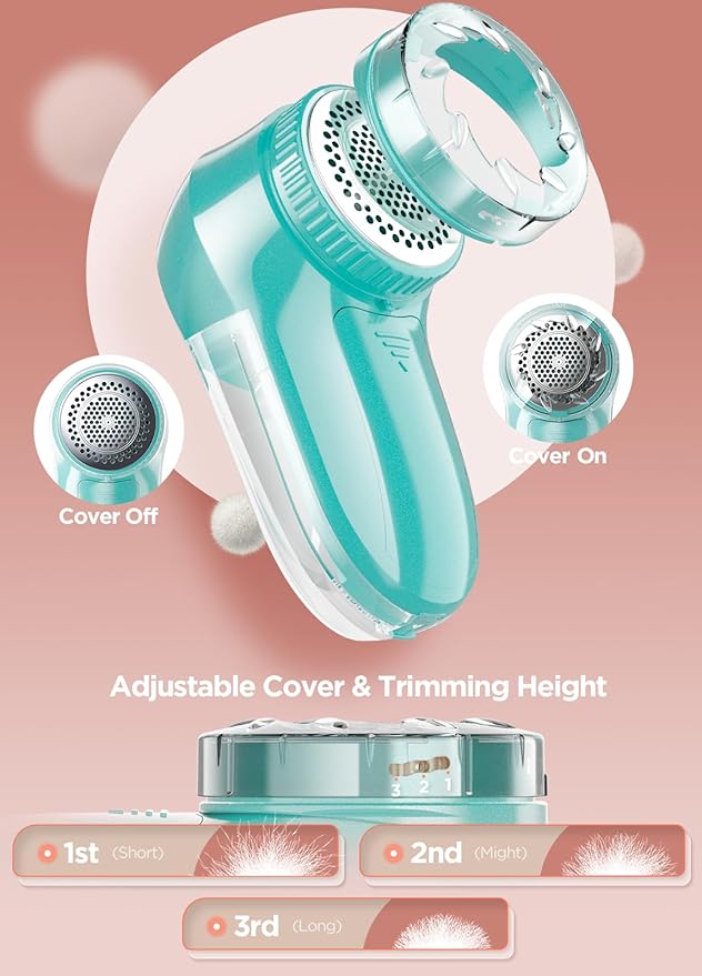 Bymore Lint Removers, Cleaning Tools for Clothes, Fabric Lint Shaver Defuzzer Sweater Shaver for Clothes and Furniture with AC Adapter Pill Fuzz Remover-Blue