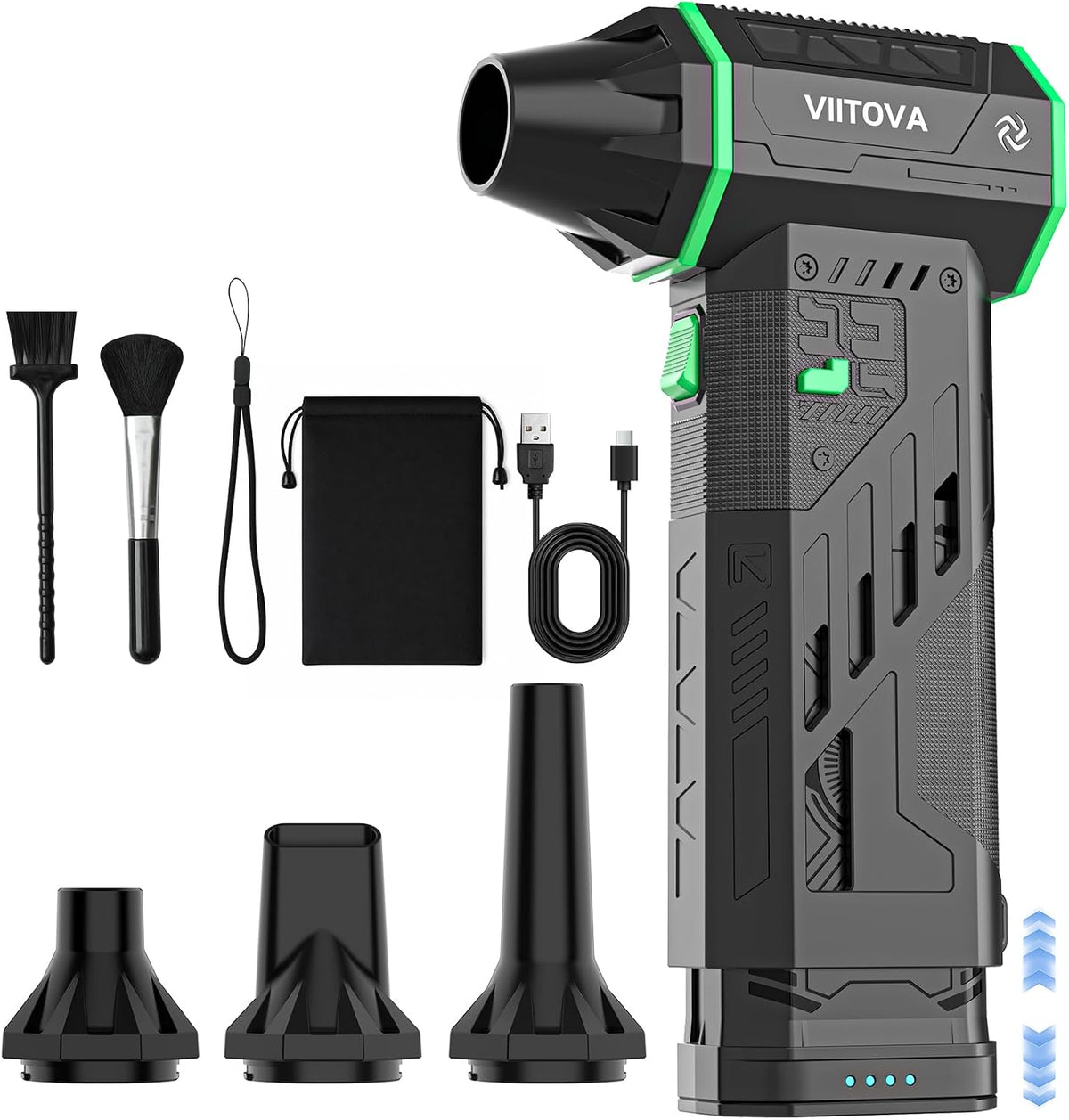 Electric Compressed Air Duster, 180000 RPM, 3-Speed, Rechargeable
