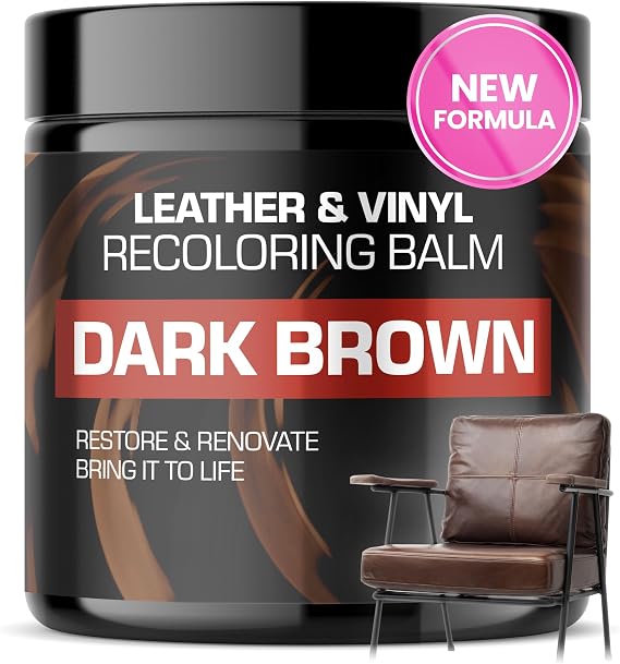 FORTIVO Leather Recoloring Balm, Leather Color Restorer, Scratch Remover, Couch Paint and Repair, Leather Balm for Couch