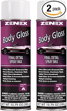Zenex Body Gloss Final Detail Spray Wax - High Gloss Detail Car Cleaner & Wax | Wet-Look Showroom Shine | Safe For Inter