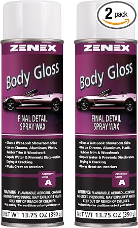 Zenex Body Gloss Final Detail Spray Wax - High Gloss Detail Car Cleaner & Wax | Wet-Look Showroom Shine | Safe For Inter