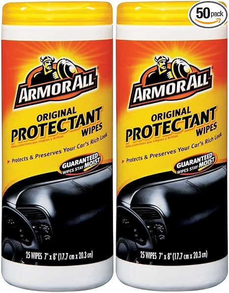 Armor All Car Wipes, Original Protectant, 25 Count, (Pack Of 2)