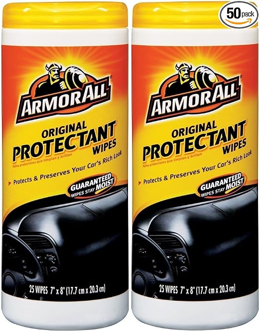Armor All Car Wipes, Original Protectant, 25 Count, (Pack Of 2)