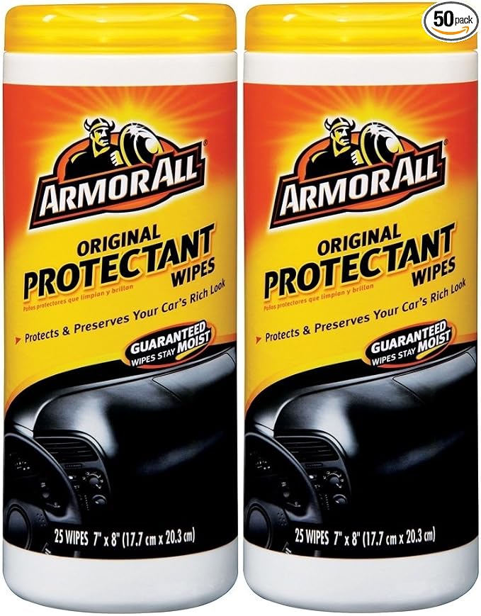 Armor All Car Wipes, Original Protectant, 25 Count, (Pack Of 2)