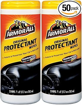 Armor All Car Wipes, Original Protectant, 25 Count, (Pack Of 2)