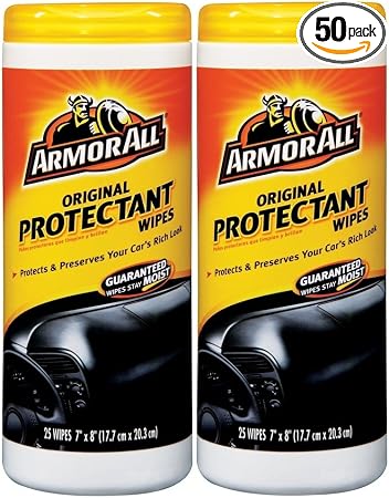Armor All Car Wipes, Original Protectant, 25 Count, (Pack Of 2)