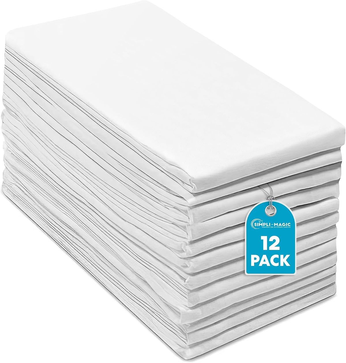 Flour Sack Kitchen Towels 24"x24" (12 Pack) – 100% Cotton, Lint-Free, High Absorbent Tea Towels – Perfect for Dish, Baking, Crafting