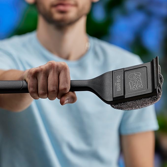 Mr. Bar-B-Q Steam Clean Grill Brush Powered by Scrub Daddy