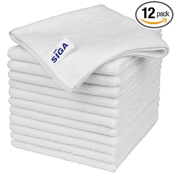 MR.SIGA Microfiber Cleaning Cloths, Streak Free Microfiber Towels, 12 Pack