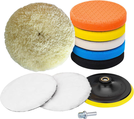 10pcs Polishing Buffing Pads for Drill - 6 Inches Car Polishing kit