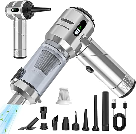 Sycoodeal Car Vacuum Cleaner,Mini Vacuum Portable Cordless,25000PA Powerful Strong Cyclonic Suction USB Rechargeable Fol
