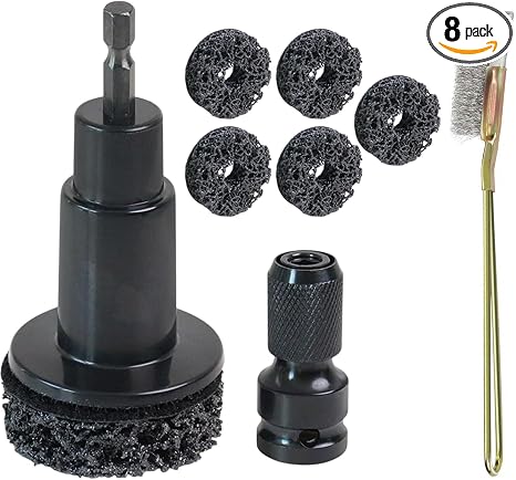 Wheel Hub Stud Cleaning Tool Kit Rust Removal Disc for Impact Wrench Drill