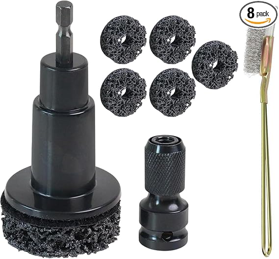 Wheel Hub Stud Cleaning Tool Kit Rust Removal Disc for Impact Wrench Drill