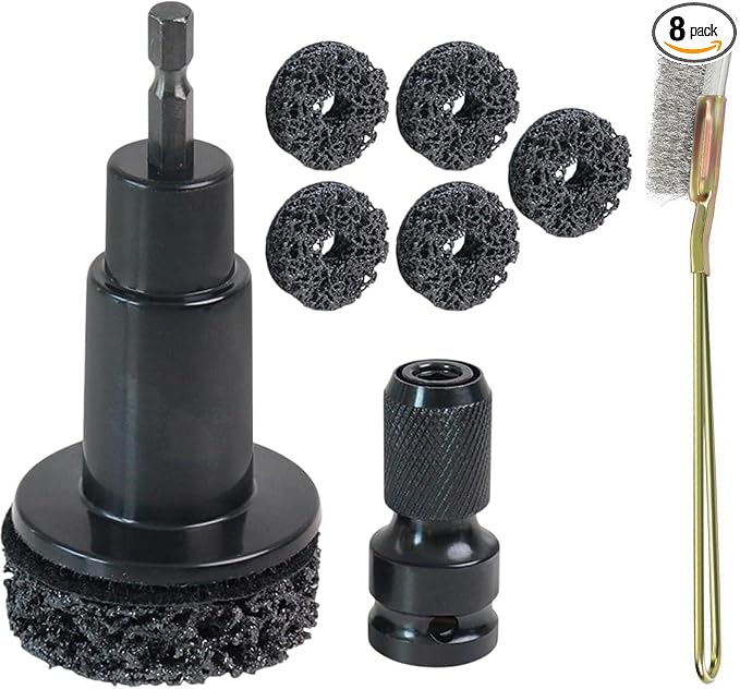 Wheel Hub Stud Cleaning Tool Kit Rust Removal Disc for Impact Wrench Drill