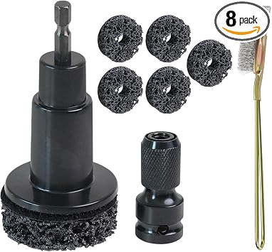 Wheel Hub Stud Cleaning Tool Kit Rust Removal Disc for Impact Wrench Drill