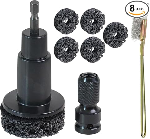 Wheel Hub Stud Cleaning Tool Kit Rust Removal Disc for Impact Wrench Drill