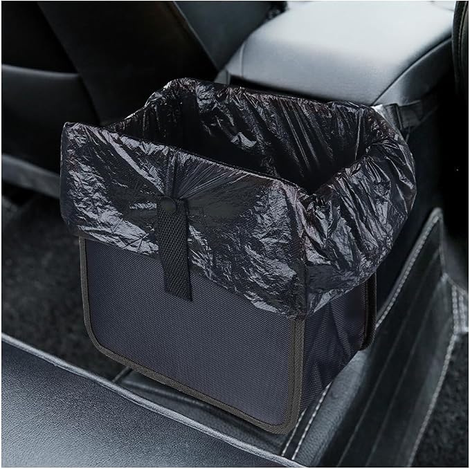 carleef Hanging Car Trash Can,Foldable & Leak-Proof Car Trash Bin with 7L Large Capacity for Keeping Tidy,Multipurpose U