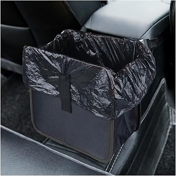 carleef Hanging Car Trash Can,Foldable & Leak-Proof Car Trash Bin with 7L Large Capacity for Keeping Tidy,Multipurpose U
