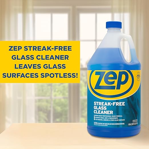 Zep Streak-Free Glass Cleaner - 1 Gallon - (Case of 2) ZU1120128 - Leaves windows and mirrors crystal clear