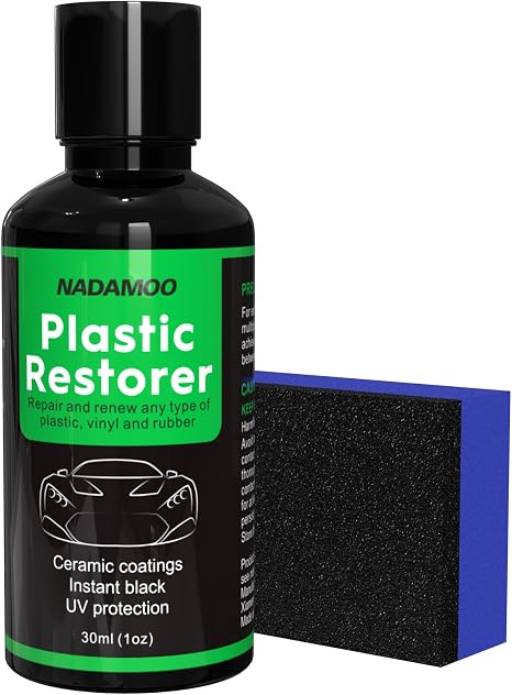 NADAMOO Plastic Restorer for Cars, Back to Black Ceramic Trim Restorer