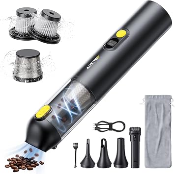 AUXITO Car Vacuum Portable Cordless 14000Pa Suction, Handheld Vacuum Blow & Suction 2 in 1, Small Vacuum Cleaner Hand He