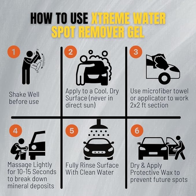 DUCKY PRODUCTS Xtreme Water Spot Remover Gel - Instantly Removes Hard Water Spots and Stains - Works on Cars, Trucks, Boats, RVs, Motorcycles, and More - 16 fl oz. - D1035 Pink