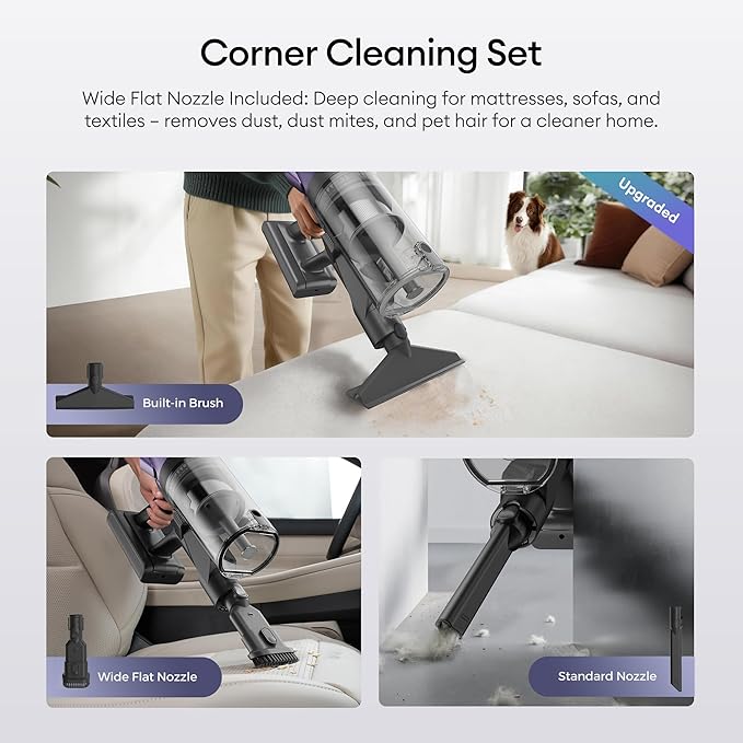 Ultenic Cordless Vacuum Cleaner, 55KPA/650W/80Mins Cordless Vacuum with Bendable Tube, Self-Standing Stick Vacuum, Touch Screen, Anti-Tangle Brush, Vacuum Cleaners for Home/Pet Hair/Carpets